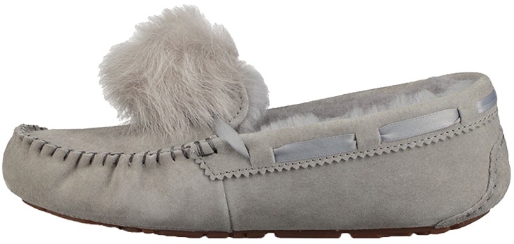 women-ugg-dakota-pom-pom-grey-fleece-lined-slip-on-1019015-sel