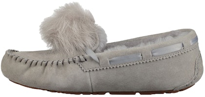 (Women) UGG Dakota Pom Pom Slip on Grey 1019015-SEL (Women) UGG Dakota Pom Pom Slip on Grey 1019015-SEL