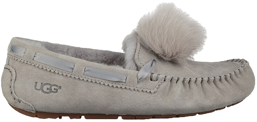 (Women) UGG Dakota Pom Pom Slip on Grey 1019015-SEL Order (Women) UGG Dakota Pom Pom Slip on Grey 1019015-SEL