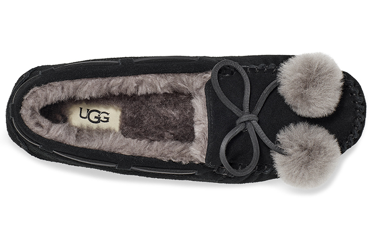 Purchase (W) UGG Dakota 领结毛球款 '黑色' 1124030-BLK