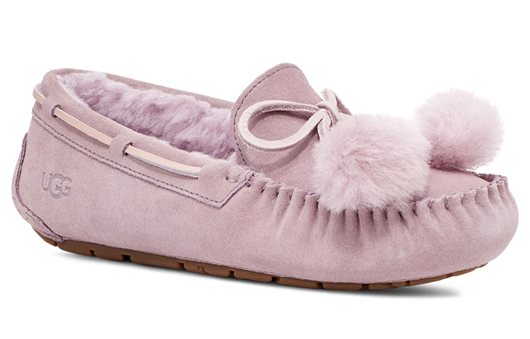 Lookbook (W) UGG 다코타 핑크퍼플 보우폼 (UGG Dakota Pink Purple Bow Pom) 1124030-SHAD