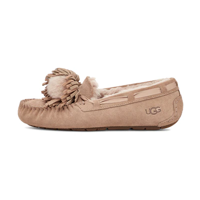 (W) UGG Dakota Bow Pom 'Beachwood'