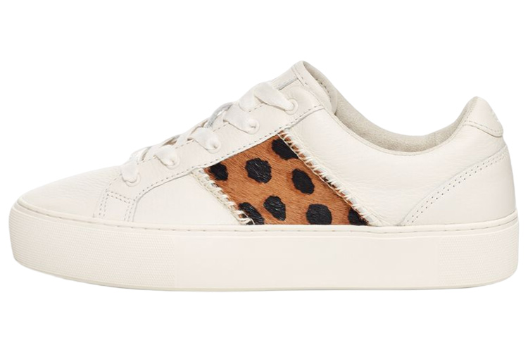 (Women) UGG Dinale 'Leopard Print Low-Top Fashion Sneaker White' 1131272-WLBT