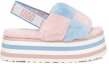 Order (W) UGG Disco Checker Slide Tapak Tebal Merah Jambu Biru 1113490-PSTR