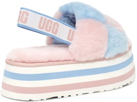UGG Disco Checker Slide 羊皮 墊高涼鞋 女款 粉藍 Shop UGG Disco Checker Slide 羊皮 墊高涼鞋 女款 粉藍