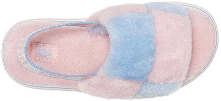 (W) UGG Disco Checker Slide Sol Tebal Pink Biru 1113490-PSTR Purchase (W) UGG Disco Checker Slide Sol Tebal Pink Biru 1113490-PSTR