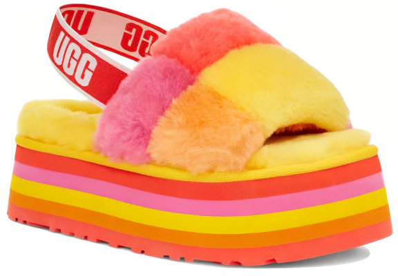 (Women) UGG Disco Checker Slide Thick Sole Sandals Yellow 1113490-PRYW Lookbook (Women) UGG Disco Checker Slide Thick Sole Sandals Yellow 1113490-PRYW
