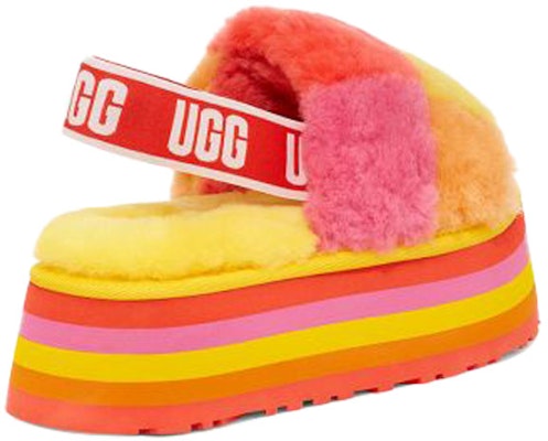(W) UGGディスコチェッカー厚底スライドサンダル (イエロー) 1113490-PRYW Shop (W) UGGディスコチェッカー厚底スライドサンダル (イエロー) 1113490-PRYW