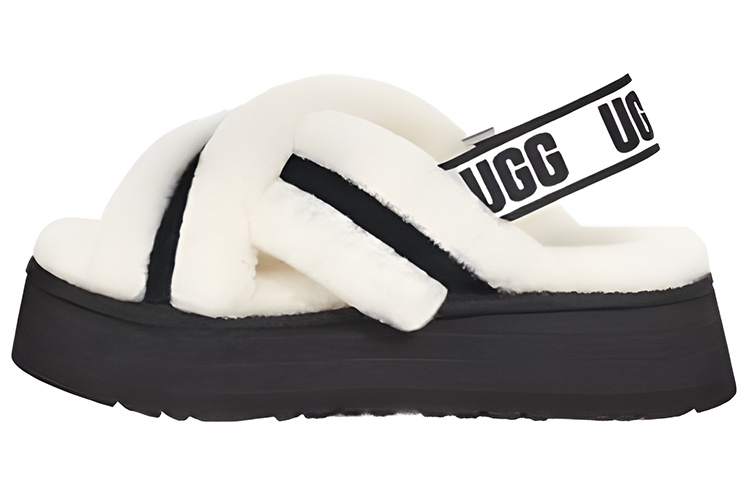 (Women) UGG Disco Cross 'White Black' 1121550-WHT