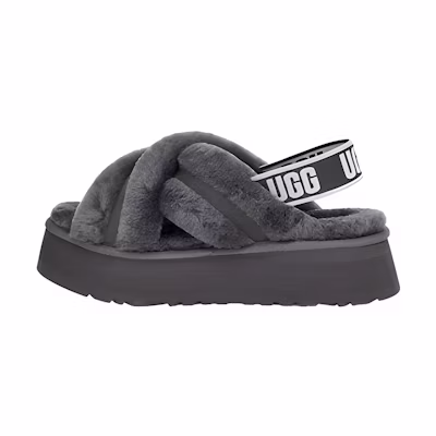(W) UGG Disco Cross Slide 'Charcoal'