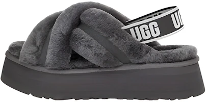 (Women) UGG Disco Cross Slide 'Charcoal' 1121550-CHRC (Women) UGG Disco Cross Slide 'Charcoal' 1121550-CHRC