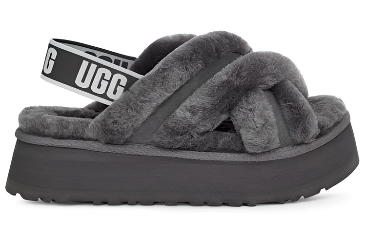 Lookbook (W) UGG 디스코 슬라이드 '그레이' (UGG Disco Slide 'Grey') 1121550-CHRC