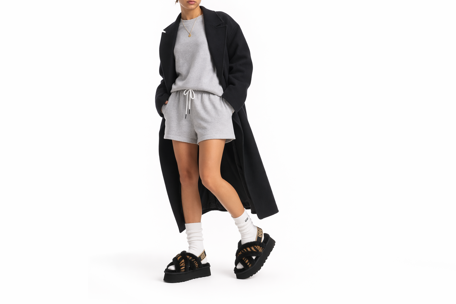 Order (W) UGG 디스코 크로스 슬라이드 '호랑이 프린트' 1127072-LBTT