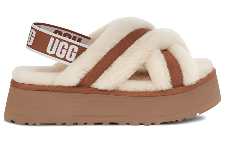 Order (W) UGG 肩带厚底凉拖鞋 '栗色' 1121550-CHE