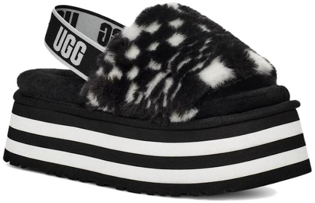 (Women) UGG Disco Slide 'Checkerboard Fluff' 1130877-BWHT Lookbook (Women) UGG Disco Slide 'Checkerboard Fluff' 1130877-BWHT