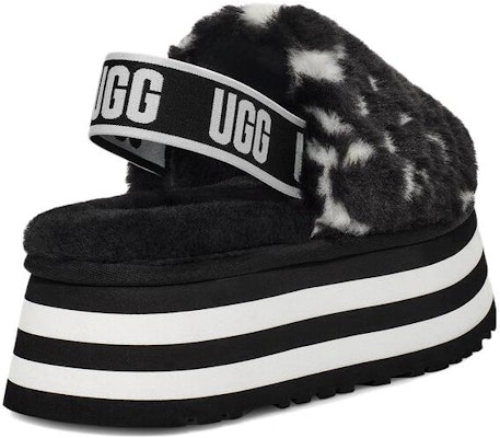 (Women) UGG Disco Slide 'Checkerboard Fluff' 1130877-BWHT Shop (Women) UGG Disco Slide 'Checkerboard Fluff' 1130877-BWHT
