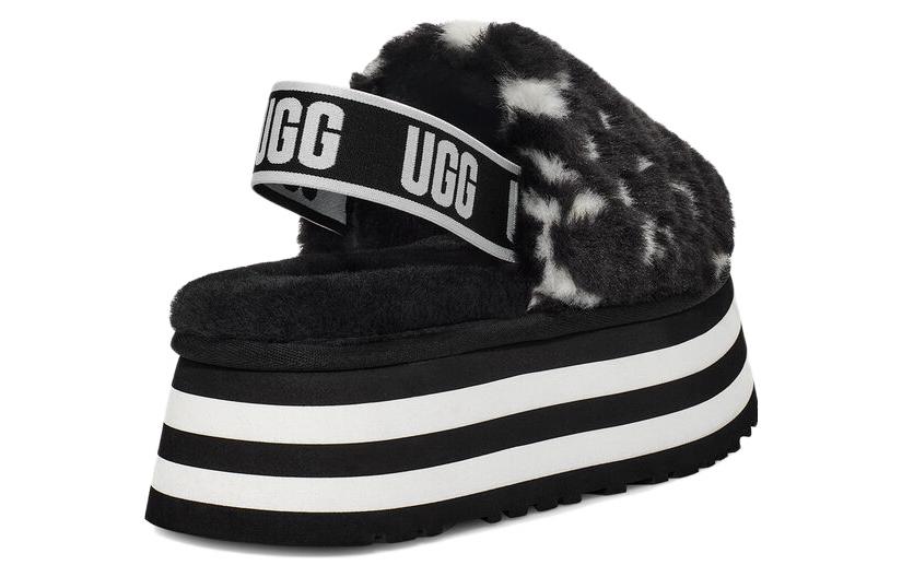 Shop (Women) UGG Disco Slide 'Checkerboard Fluff' 1130877-BWHT