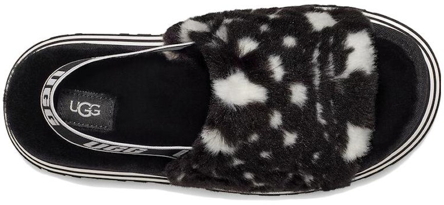 (Women) UGG Disco Slide 'Checkerboard Fluff' 1130877-BWHT Purchase (Women) UGG Disco Slide 'Checkerboard Fluff' 1130877-BWHT