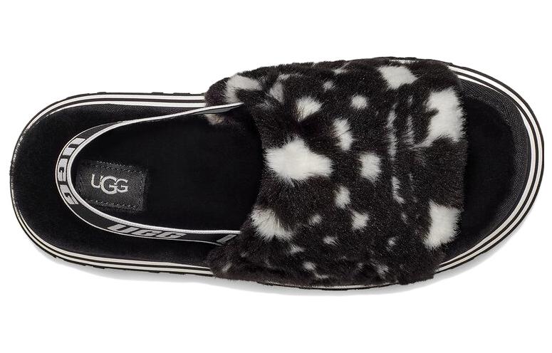 Purchase (Women) UGG Disco Slide 'Checkerboard Fluff' 1130877-BWHT