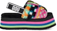 Order (W) UGG Disco Slide 'Checks' Selipar Corak 1130877-BLKM