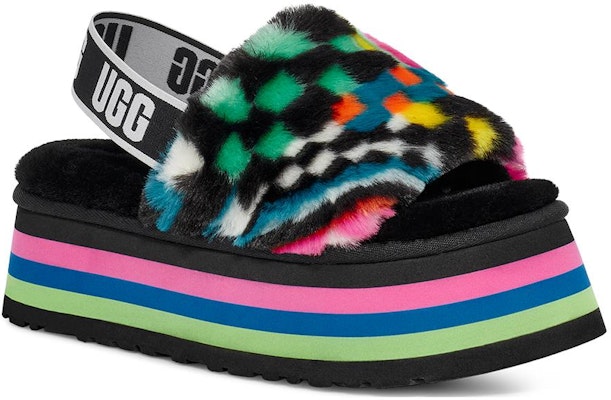(W) UGG 棋盘格迪斯柯拖鞋 1130877-BLKM Lookbook (W) UGG 棋盘格迪斯柯拖鞋 1130877-BLKM