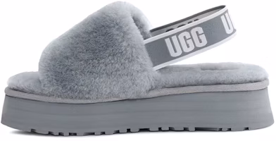(Women) UGG Disco Slide Cozy Thick Sole Casual Slipper Gray 1112258-AFG (Women) UGG Disco Slide Cozy Thick Sole Casual Slipper Gray 1112258-AFG