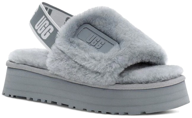 (W) UGG Disco Slide Sandal Tebal Kasual Abu-Abu 1112258-AFG Lookbook (W) UGG Disco Slide Sandal Tebal Kasual Abu-Abu 1112258-AFG
