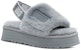(W) UGG Disco Slide Kasut Slipper Selesa Tapak Tebal Kelabu 1112258-AFG