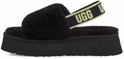 (Women) UGG Disco Slide Lightweight Cozy Thick Sole Sandals Black 1112258-BPLL (Women) UGG Disco Slide Lightweight Cozy Thick Sole Sandals Black 1112258-BPLL