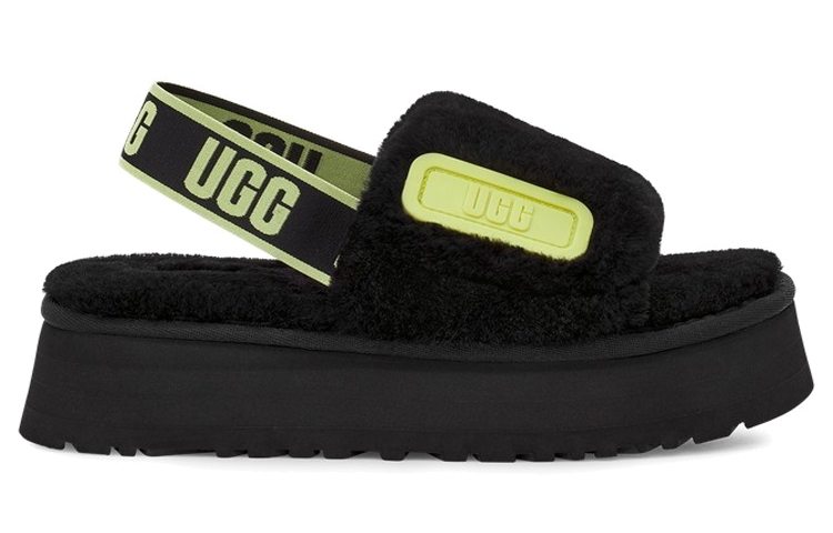 Order (Women) UGG Disco Slide Lightweight Cozy Thick Sole Sandals Black 1112258-BPLL
