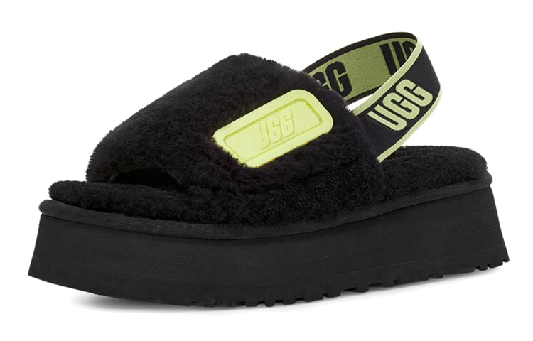 Lookbook (Women) UGG Disco Slide Lightweight Cozy Thick Sole Sandals Black 1112258-BPLL