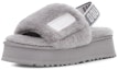 Lookbook (W) UGG Disco Slide Ringan Selesa Tapak Tebal Kelabu Ungu Warna Blok 1112258-SAMT