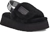 Order (W) Selipar UGG Disco Slide Tapak Tebal Hitam 1112258-BLK