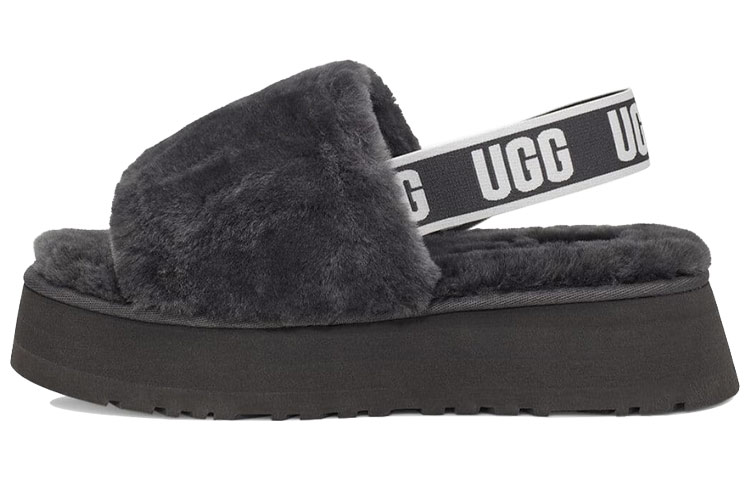 (Women) UGG Disco Slide Thick Sole Gray Slippers 1112258-DGRY