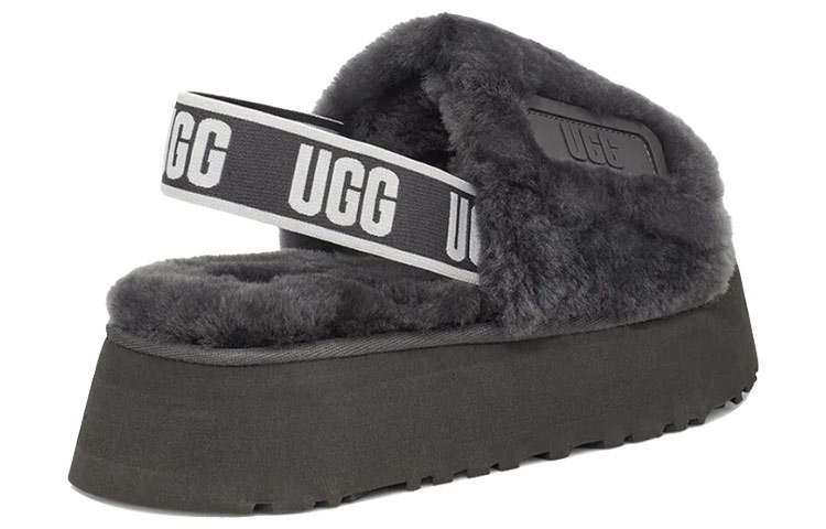 Shop (Women) UGG Disco Slide Thick Sole Gray Slippers 1112258-DGRY