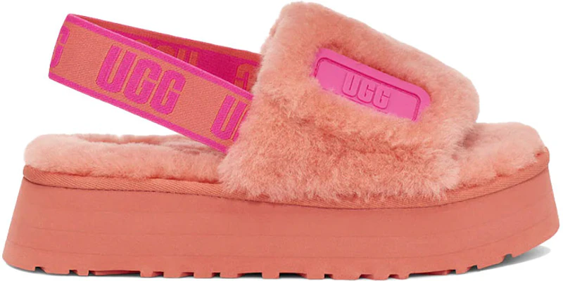 (Women) UGG Disco Slide Thick Sole Slipper Pink 1112258-VCRL Order (Women) UGG Disco Slide Thick Sole Slipper Pink 1112258-VCRL