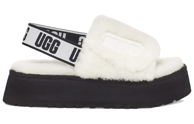 Order (W) UGG Disco 厚底拖鞋 白色款 1112258-WHT