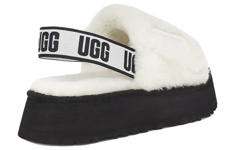 Shop (W) UGG Disco 厚底拖鞋 白色款 1112258-WHT