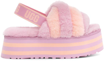 Order UGG Disco Stripe Slide 簡約休閒露腳趾涼鞋 女款 紫粉色