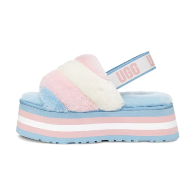 (W) UGG Disco Stripe Slide 'Blue Pink'