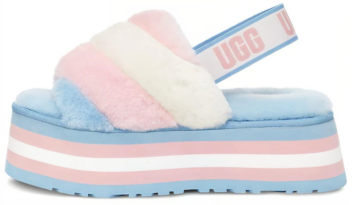 (Women) UGG Disco Stripe Slide 'Blue Pink' 1120875-PSCMB Buy (Women) UGG Disco Stripe Slide 'Blue Pink' 1120875-PSCMB