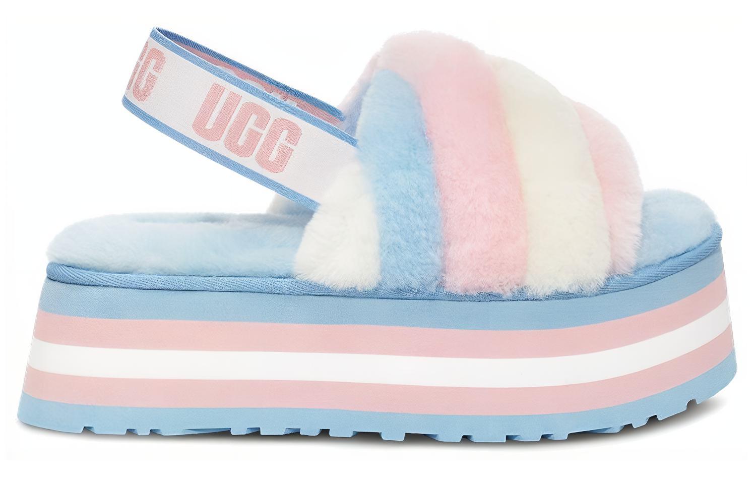 Order (Women) UGG Disco Stripe Slide 'Blue Pink' 1120875-PSCMB