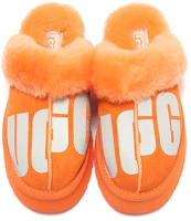Shop UGG Disquette Chopd 羊皮毛一體 舒適保暖 時尚涼拖 女款 橙色