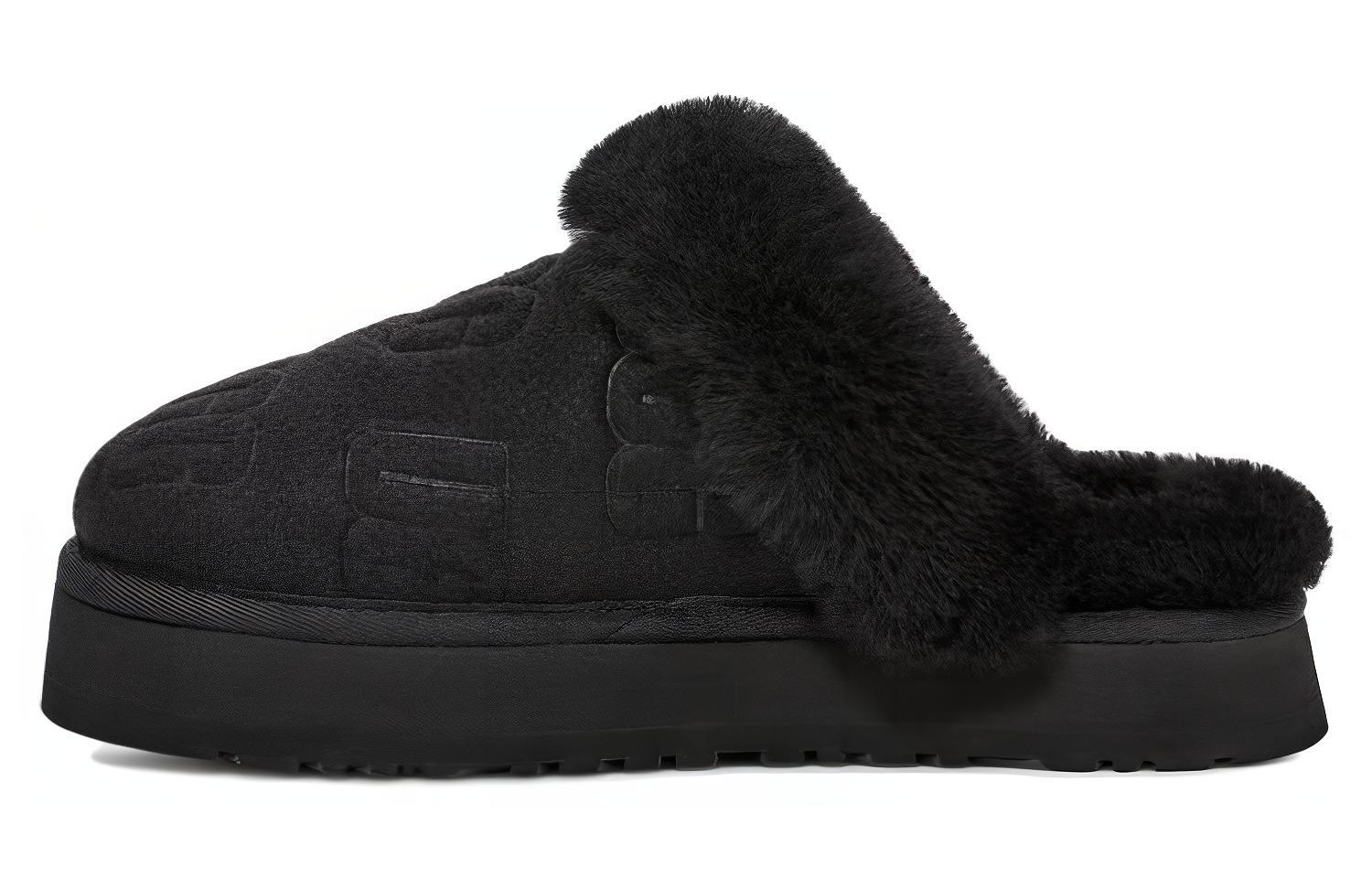 (Women) UGG Disquette Felted Slipper 'Black' 1143986-BLK