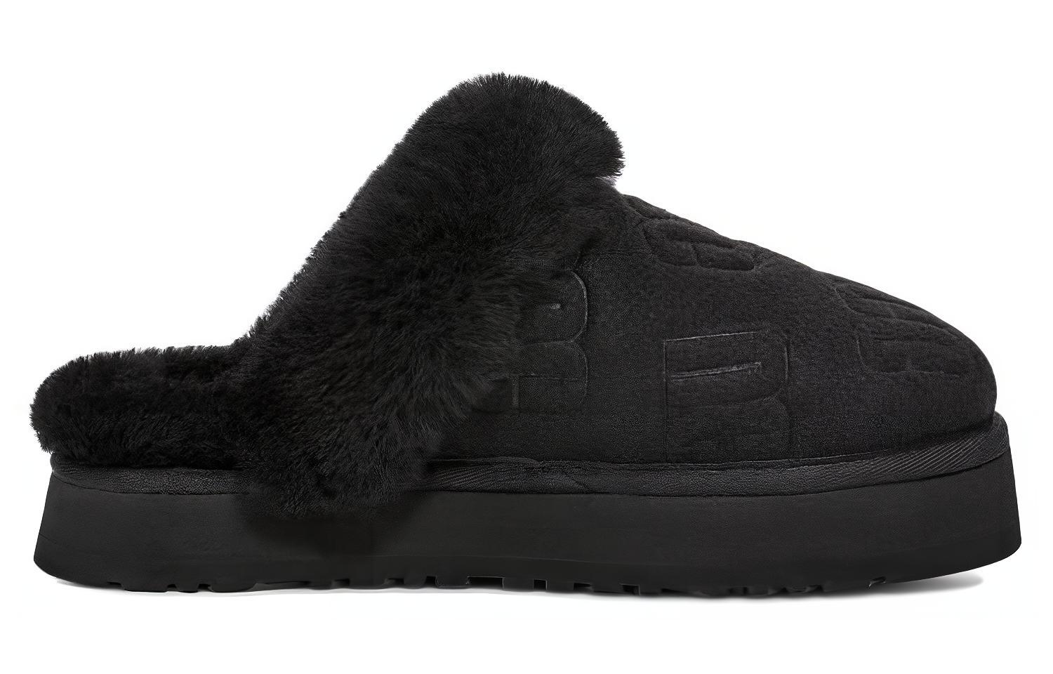 Order (W) UGG Disquette Selipar Felted 'Hitam' 1143986-BLK