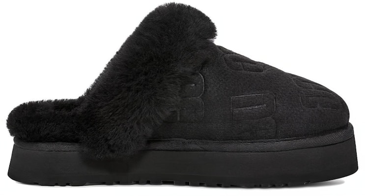 (Women) UGG Disquette Felted Slipper 'Black' 1143986-BLK Order (Women) UGG Disquette Felted Slipper 'Black' 1143986-BLK
