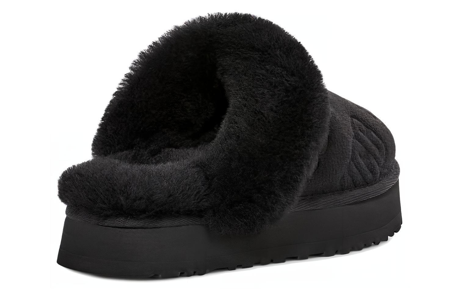 Shop (Women) UGG Disquette Felted Slipper 'Black' 1143986-BLK
