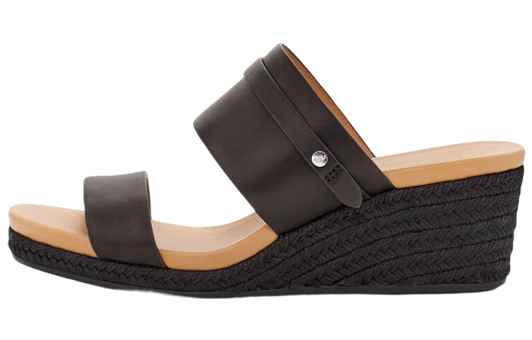 (W) UGG Ebele Slides 'Black Leather Fashion CMFT'