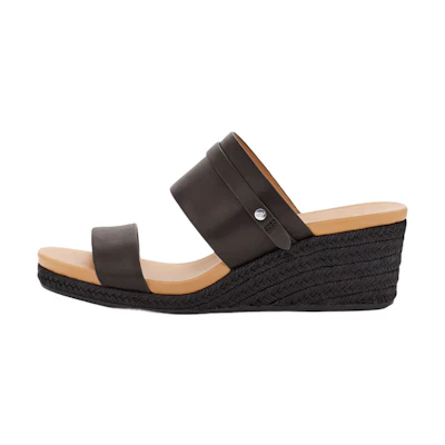 (W) UGG Ebele Slides 'Black Leather Fashion CMFT'
