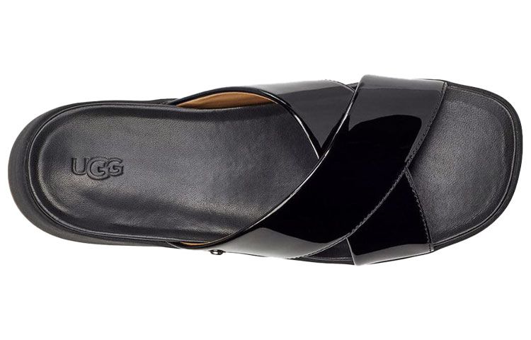 Purchase (W) UGG Emily Chaussons Cuir Verni Noir 1107896-BLK